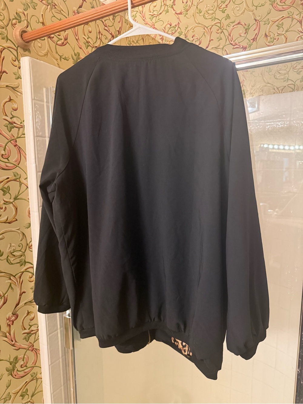 Daniel Rainn Black Bomber Jacket with Gold Zippers - Picture 2 of 4